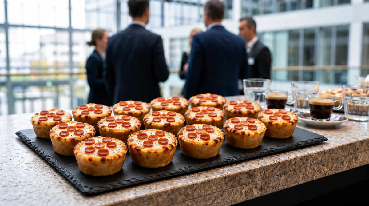 Italian Pizza Muffins at a corporate reception
