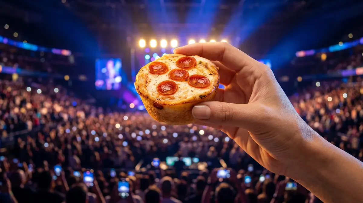 Italian Pizza Muffins at a sold-out arena concert