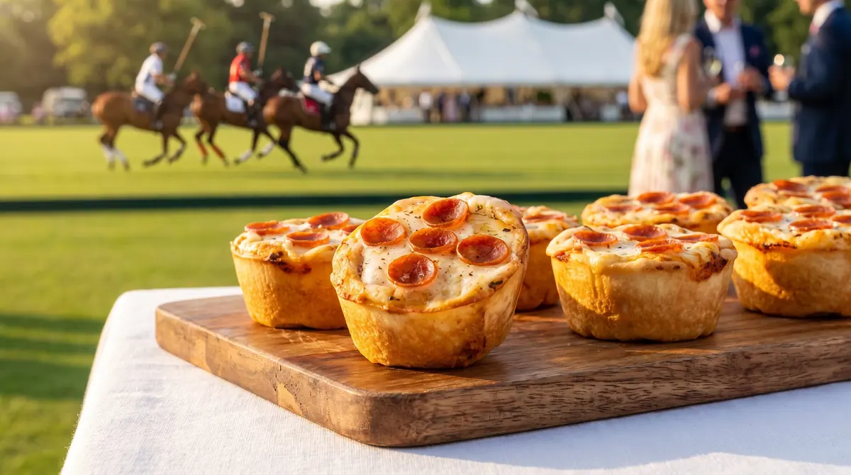 Italian Pizza Muffins served at a polo club sporting event