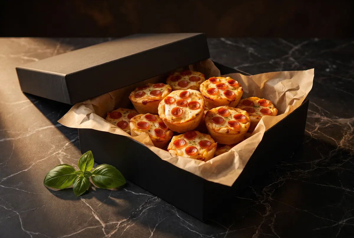 Italian Pizza Muffins boxed for delivery